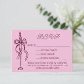 Cartons Réponse Retro Hand Drawn Burgundy Wedding Website QR Code (Debout devant)
