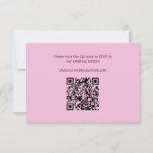 Cartons Réponse Retro Hand Drawn Burgundy Wedding Website QR Code (Dos)