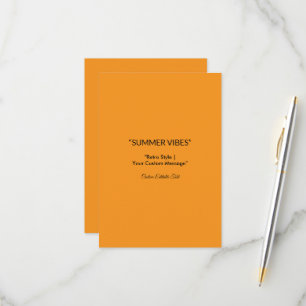 Cartons Réponse Retro Orange Texture - Vibes d'été Art