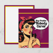 Cartons Réponse Retro Pinup_ Hey Pudding (Devant / Derrière)