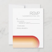 Cartons Réponse Retro Stripes - Terra Cotta Sunset Mariage moderne (Devant)