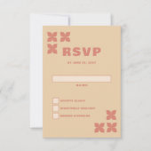 Cartons Réponse Rétro Super les années 70 Motif Terracotta Mariage (Devant)