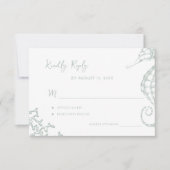 Cartons Réponse Retro whimsical script beach destination wedding (Devant)