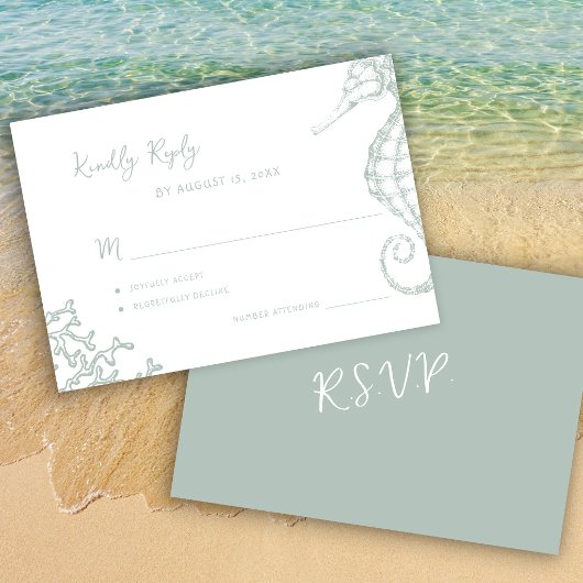 Cartons Réponse Retro whimsical script beach destination wedding