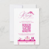 Cartons Réponse Rêve de mode rose Gown Quinceanera QR Code (Devant)