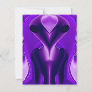 Cartons Réponse Rêves arc-en-ciel violet 3D, Alien