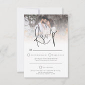 Cartons Réponse Revêtement photo moderne QR Code Mariage (Devant)