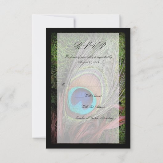 Cartons Réponse Rich Peacock Feed avec mousse verte (Devant)