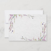 Cartons Réponse Rien de fantaisie Juste aimer Floral Mariage Décon (Dos)