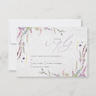 Cartons Réponse Rien de fantaisie Juste aimer Floral Mariage Décon