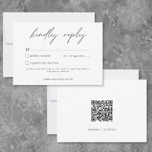 Cartons Réponse Rien de Fantastique Juste un Code QR de Mariage Mi