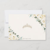 Cartons Réponse Robe de Quinceañera Champagne Fleurie Blanc d'Ivoi (Dos)