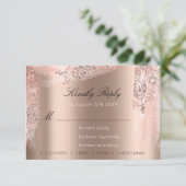 Cartons Réponse Robe noire de soirée de mariage à paillettes Rose (Debout devant)