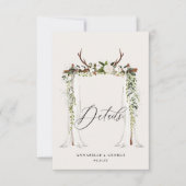 Cartons Réponse Robe rustique de cerf aquarelle blanc floral maria (Devant)