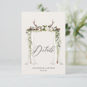 Cartons Réponse Robe rustique de cerf aquarelle blanc floral maria (Debout devant)