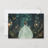 Cartons Réponse Robe verte Enchanté Forêt Sage Quinceañera (Dos)