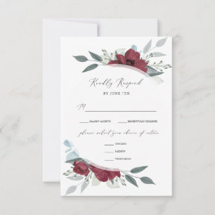 Cartons Réponse Romance floral
