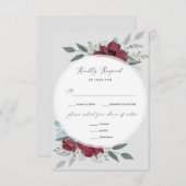 Cartons Réponse Romance florale (Devant / Derrière)