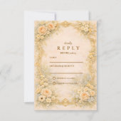 Cartons Réponse Romantic Baroque Garden Wedding (Devant)