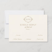 Cartons Réponse Romantic Baroque Ornate Frame Wedding (Devant)