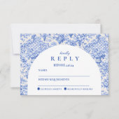 Cartons Réponse Romantic Blue Garden Graduation Party (Devant)