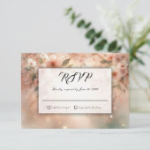 Cartons Réponse Romantic Blush Cherry Blossom Wedding (Debout devant)