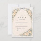 Cartons Réponse Romantic Blush Rose Arch Wedding (Devant)