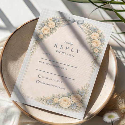 Cartons Réponse Romantic Blush Rose Arch Wedding