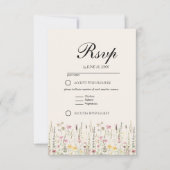 Cartons Réponse Romantic Boho Wedding with Wildflowers (Devant)