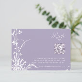 Cartons Réponse Romantic Botanical Arch Garden Lavender Wedding (Debout devant)