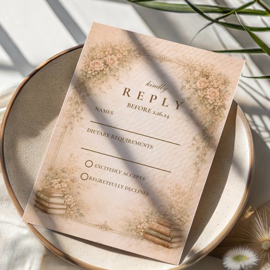 Cartons Réponse Romantic Botanical Wildflower Garden Wedding
