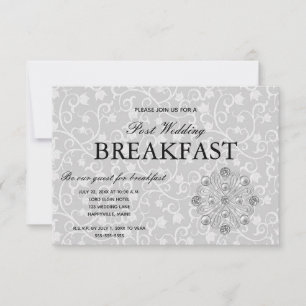 Cartons Réponse Romantic Elegance Post Mariage Petit déjeuner