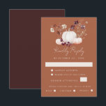 Cartons Réponse Romantic Fall Terracotta Fleur sauvage Mariage<br><div class="desc">Ce design présente d'élégants fleurs sauvages et citrouille d'aquarelle dans des tons chauds d'automne. Parfait pour les mariages de automne fantaisistes.</div>