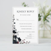 Cartons Réponse Romantic Floral Wedding Soft Elegant (Debout devant)