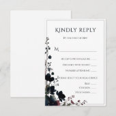 Cartons Réponse Romantic Floral Wedding Soft Elegant (Devant / Derrière)