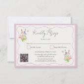 Cartons Réponse Romantic Garden Floral Wedding  (Devant)