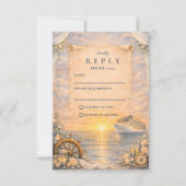 Cartons Réponse Romantic Seaside Cruise Wedding (Devant)