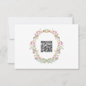 Cartons Réponse Romantic Spring Wildflower Garden Wedding QR (Dos)