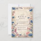 Cartons Réponse Romantic Spring Wildflower Wedding (Devant)