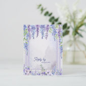 Cartons Réponse Romantic Wisteria Floral Arch QR Code Wedding (Debout devant)