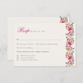 Cartons Réponse Romantique classique Pearl Swan Mariage de cadre f (Devant / Derrière)