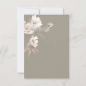Cartons Réponse Romantique Ethéal Neutre Beige Floral Code QR (Dos)