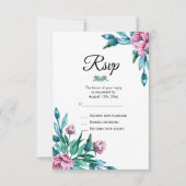 Cartons Réponse Romantique Feminine Floral 40e anniversaire (Devant)