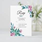 Cartons Réponse Romantique Feminine Floral 40e anniversaire (Debout devant)