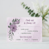 Cartons Réponse romantique violet roux fleurs verdure choix de rep (Debout devant)
