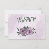 Cartons Réponse romantique violet roux fleurs verdure choix de rep (Dos)