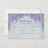 Cartons Réponse Romantique Wisteria Garden Mariage (Devant)