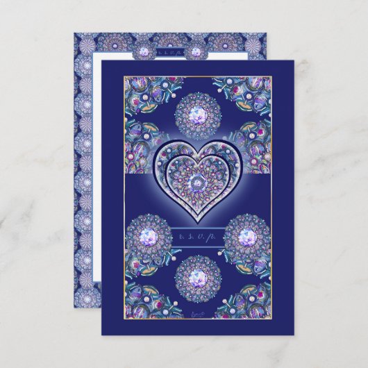 Cartons Réponse Rosace bleue (Devant / Derrière)