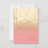 Cartons Réponse Rose bat mitzvah rose et or brillants (Devant)