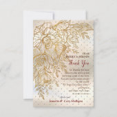 Cartons Réponse Rose de trait d'or sur un motif de texture crème (Devant)